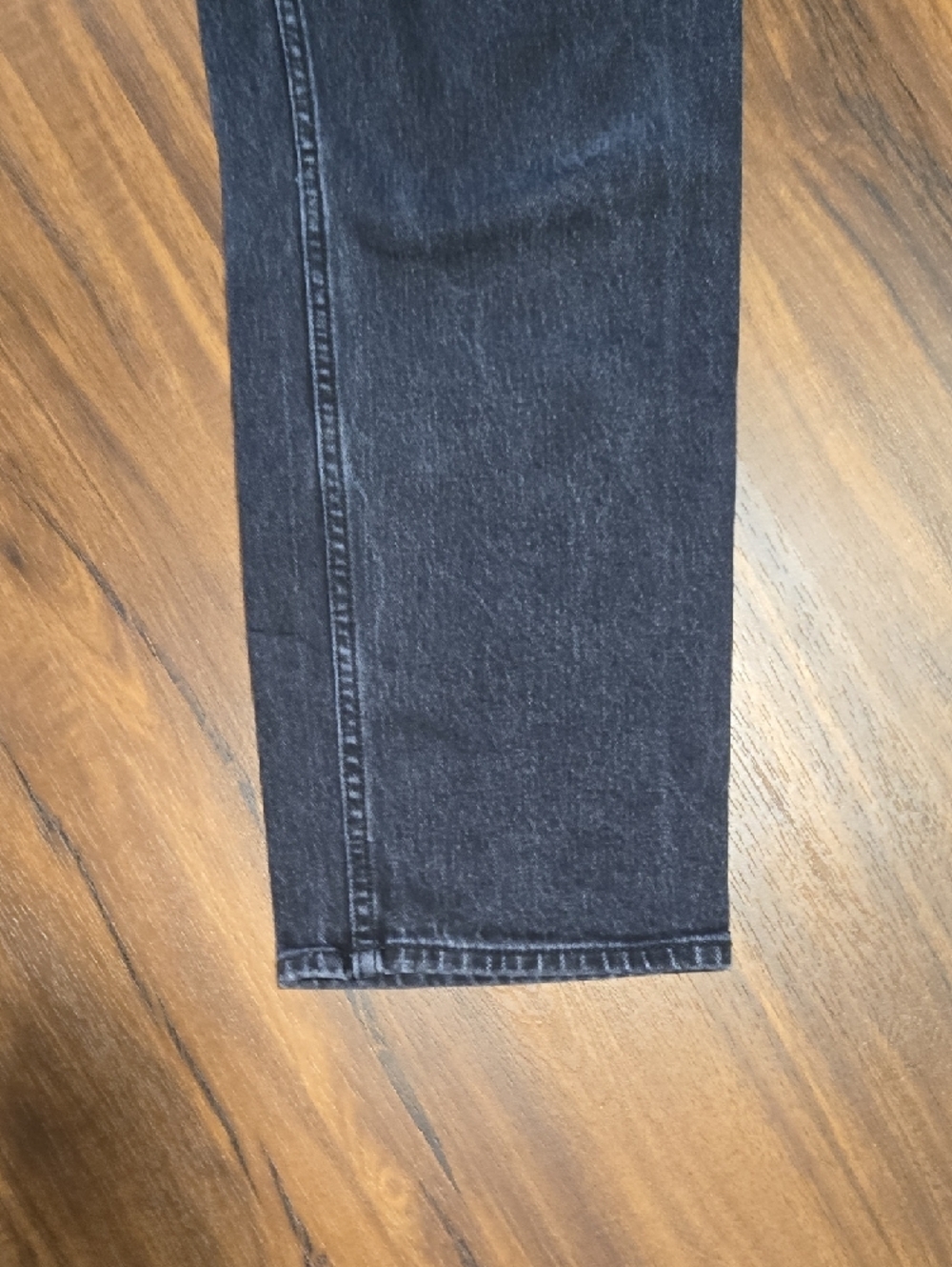 Abercrombie & Fitch The Dad High Rise Denim Black Straight-Leg Jeans Sz 30 - Picture 4 of 8